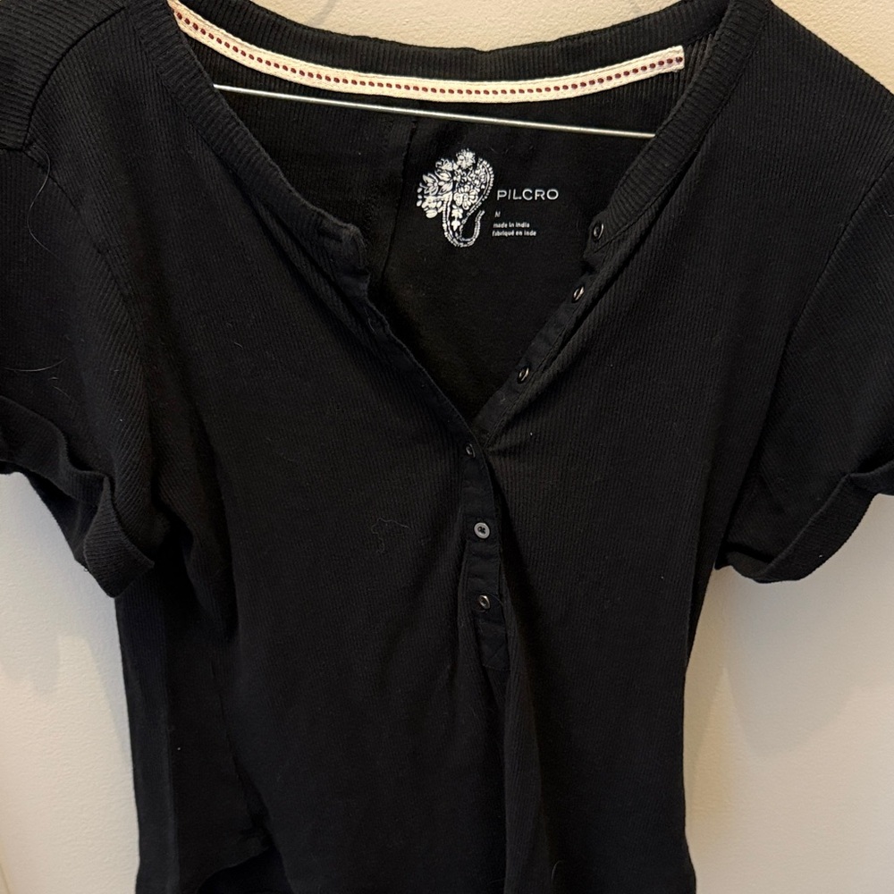 Pilcro Black Button Down Women's Shirt